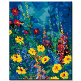Paint by Numbers Evening Flower Garden