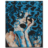 Painting by numbers A happy woman