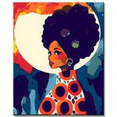 Paint by Numbers Abstract Afro Art