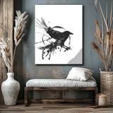 Painting by numbers crow