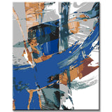 Painting by Numbers Abstract Shapes in Indigo Blue I