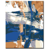 Painting by Numbers Abstract Shapes in Indigo Blue II