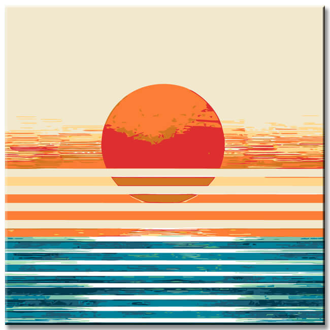 Painting by Numbers Minimalism Sunset II