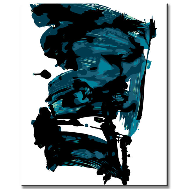Painting by Numbers Abstract Blue Dreams II
