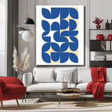 Paint by Numbers Abstract Blue Matisse Semicircles