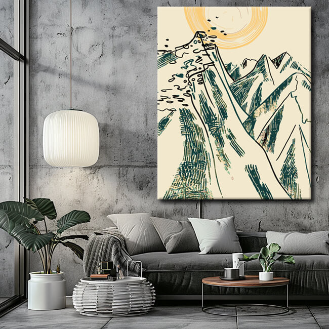 Painting by Numbers Abstract Rocky Mountains