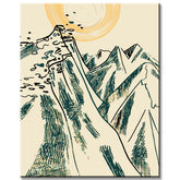 Painting by Numbers Abstract Rocky Mountains