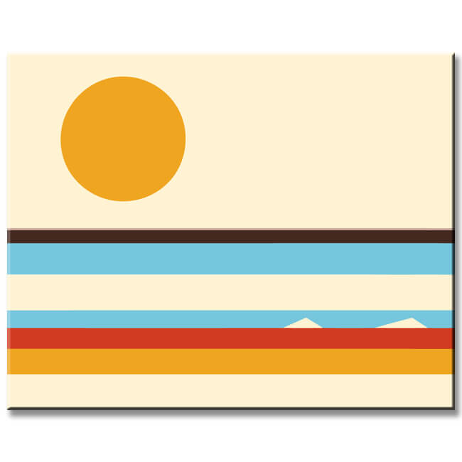 Painting by Numbers Abstract Landscape Sun Sea Beach