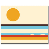 Painting by Numbers Abstract Landscape Sun Sea Beach