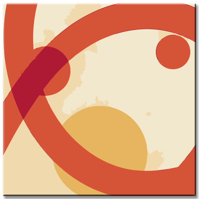 Painting by Numbers Modern Art Orange Shapes I