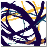 Paint by Numbers Modern Art Strokes Navy Blue and Gold II