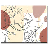 Paint by Numbers Modern Art Minimalism Leaves