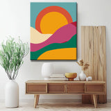 Painting by numbers minimalism art sunset