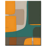 Paint by Numbers Mustard Colored Abstract Art