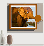 Paint by Numbers Art Animal Elephant