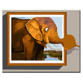 Paint by Numbers Art Animal Elephant