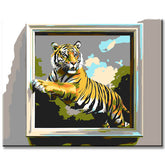 Painting by Numbers Art 3D Tiger Gets Out of The Picture with one Paw