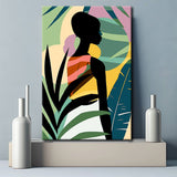 Painting by Numbers Art Minimalism Black Woman Fern