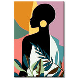Painting by Numbers Art Minimalism Black Woman