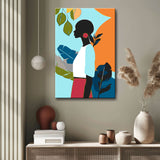 Painting by Numbers Art Minimalism Black Woman Plant