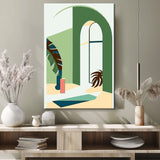Painting by Numbers Art Minimalism Green House interior