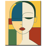 Painting by Numbers Art Minimalism Simple Shapes Faces