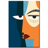 Painting by Numbers Art Minimalism Simple Shapes Face III