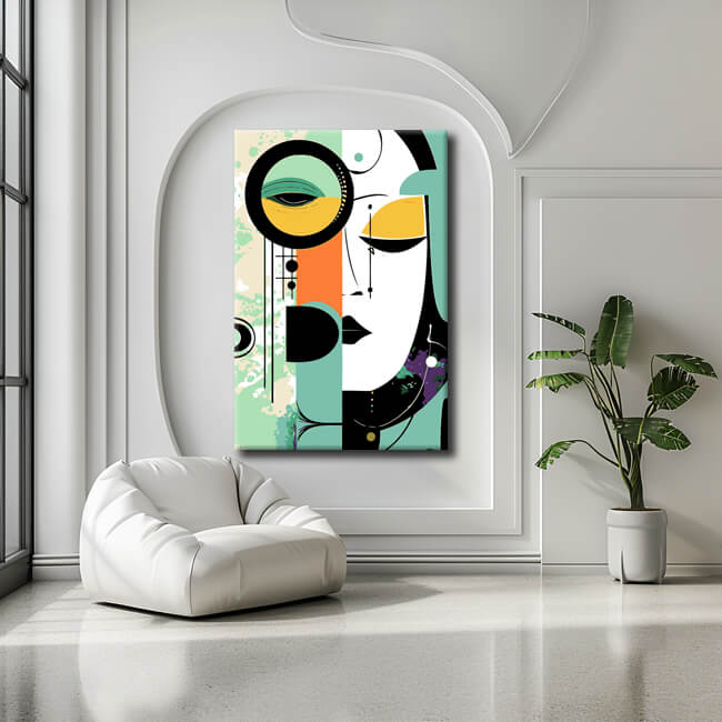 Painting by Numbers Minimalism Simple Shapes Face IV