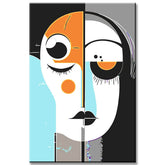 Painting by Numbers Art Minimalism Simple Shapes Face IV