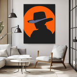 Painting by Numbers Art Minimalism Black Person in Hat