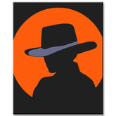 Painting by Numbers Art Minimalism Black Person in Hat