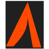 Painting by Numbers Art Minimalism Black Orange Shapes I