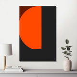 Painting by Numbers Art Minimalism Black Orange Shapes III