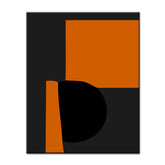 Painting by Numbers Art Minimalism Black Orange Shapes III