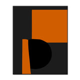 Painting by Numbers Art Minimalism Black Orange Shapes III