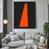 Painting by Numbers Art Minimalism Black Orange Shapes II