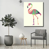 Paint by Numbers Art Polygon Style Flamingo