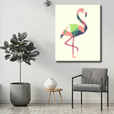 Paint by Numbers Art Polygon Style Flamingo