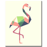 Paint by Numbers Art Polygon Style Flamingo