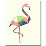 Paint by Numbers Art Polygon Style Flamingo
