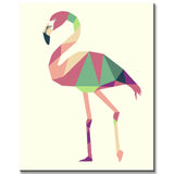 Paint by Numbers Art Polygon Style Flamingo