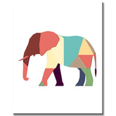 Paint by Numbers Art Polygon Style Elephant