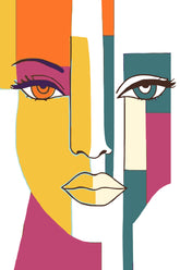 Painting by Numbers Abstract Art Geometry Shapes & Face