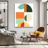 Paint by Numbers Art Abstract Painting Geometry Quarter Circles