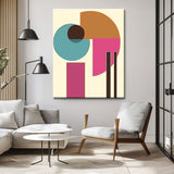 Painting by Numbers Art Abstract Painting Geometry Circles Strokes Dots