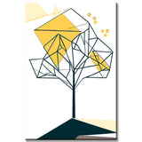 Paint by Numbers Art Line Drawing Geometry Polygon Tree