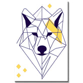 Paint by Numbers Art Line Drawing Geometry Polygon Wolf