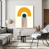 Painting by Numbers Art Minimalism Blue Ball on Yellow Hemisphere