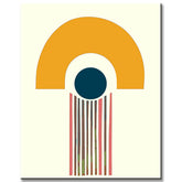 Painting by Numbers Art Minimalism Blue Ball on Yellow Hemisphere