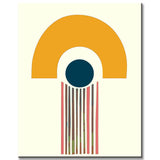 Painting by Numbers Art Minimalism Blue Ball on Yellow Hemisphere